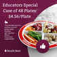 Choose Myplate Portion Plate For Kids, Toddlers - Kids Nutrition Plates With Dividers From Health Beet (Case Of 48 Plates) Engli