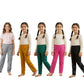 indi weaves Pack of 5 Girls Cotton Printed Pyjama Set, Soft Breathable Fabric, Elastic Waist Nightwear, Comfortable Kids Sleepwe