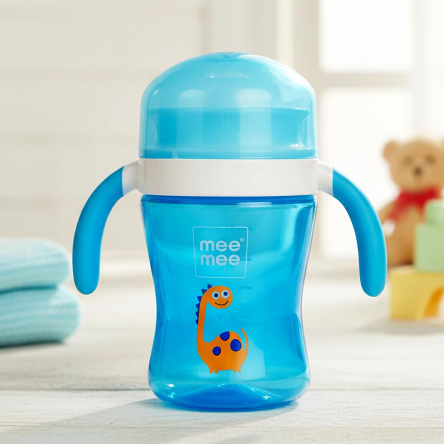 Mee Mee Baby Trainer Sippy Cup | Leakproof Spout Sipper With Dual Handles | BpaFree, NonToxic Plastic Material | 240 Ml Green