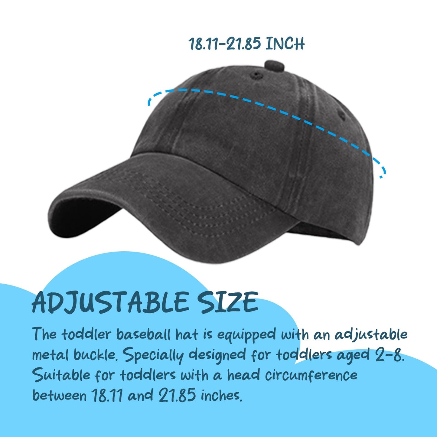 Hccfit 3 Pack Toddler Hat Toddler Baseball Hats For 2-7 Years Boys And Girls