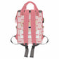Artsadd Personalized Diaper Bag Backpack With Name, Customized Pink Bow Tie Nappy Backpack With Thermal Pockets Multifunction Sh