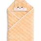Hi mom Kids World Baby Hooded Towel, Soft Plush Wrap, Cute Corgi Animal Design, Beige, for Newborns and Infants