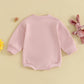 Lagkiyoj Easter Outfit Baby Girl Boy Bunny Embroidery Sweatshirt Romper Infant Long Sleeve Bodysuit Newborn Spring Outfit