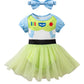 Toddler Baby Girls Princess Little Adventures Astro Dress Costume Birthday Halloween Christmas Outfit Romper With Headband (3-6