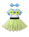 Toddler Baby Girls Princess Little Adventures Astro Dress Costume Birthday Halloween Christmas Outfit Romper With Headband (3-6