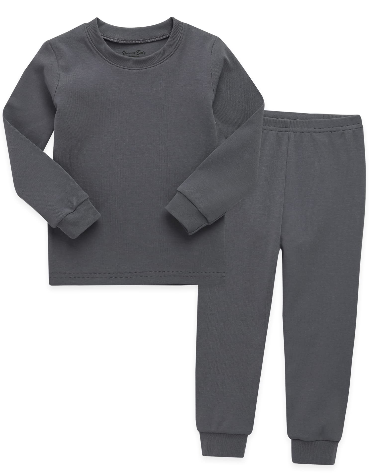 Vaenait Baby Infant Toddler Kids Cotton Sleepwear Pajama Pjs 2Pcs Set Basic Warmgrey Jm