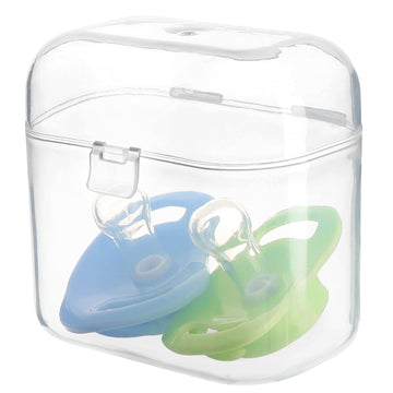 Accmor Pacifier Container Can Storage 2 Pacifiers, Baby Pacifier Holder Case For Travel, Bpa Free,Transparent