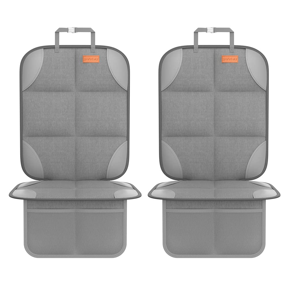 Smart Elf 2 Pack Car Seat Protector - 600D Fabric Waterproof Carseat Protector With Thickly Padded To Protect Your Car Seats Fro