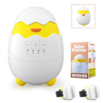 Rechargeable Baby Rocker & Soother - Portable With 5 Vibration Intensities And 4 Timing Modes, Perfect For Strollers, Cribs & Ne