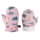 Fynnsure Toddler Mittens Baby Waterproof Snow Gloves Kids Ski Snow Gloves Cold Weather Mittens For Boys Girls Pink Dinosaur 4-6