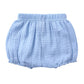 Rukosu Baby Girls Boys Bloomers Newborn Toddler Kids Unisex Cotton Linen Shorts Solid Color Cute Pp Pants Blue 12-24 Months