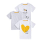 Mothercare Unisex TShirt 3Pack | Happy Homes Printed Short Sleeve Tees | Soft, Grey/White Cotton Blend (Pack Of 3)