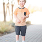Ruggedbutts Baby/Toddler Boys Heather Navy Jogger Shorts - 12-18M