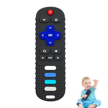 ERSIHUA Silicone Teething Toys for Babies, Remote Control Shape Silicone Teethers, Cute Chew Toys for Boys and Girls,BPA Free Te