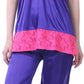 Claura Girls Satin Floral Lower Top (CL17blulowertop, Blue)