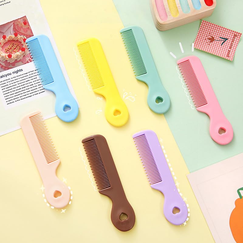 1 Pack Of 4 Round Colorful Tip Bristles Baby Cute Comb Baby Grooming For Sensitive Scalp Skin, For Nursery Newborn Infant Girl B