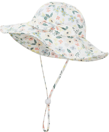 Urban Virgin Baby Girl Sun Hats Summer Baby Hats Upf 50+Toddler Sun Hat Infant With Wide Brim Bucket Hat Garden 12-24 Months