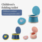 portable, foldable potty seat for toddler, Training Toilet Seat Emergency Toilet for Car, Camping, Outdoor, indoor (light blue,