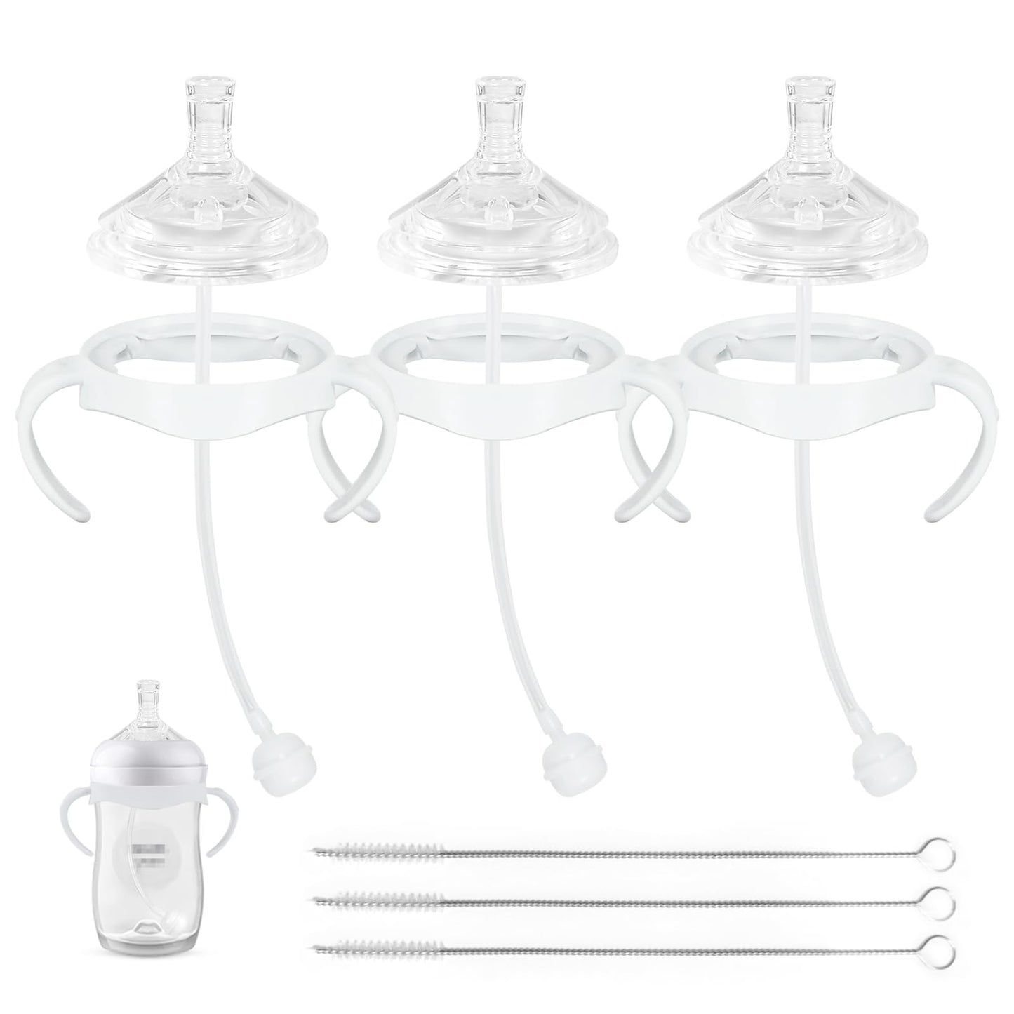 Straw Cup Soft Conversion Kit For Philips Avent Natural Baby Bottle, Toddler Transition Kit With Silicone Straw Top Nipple, Weig