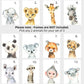 Personalized Safari Animals For Boy Girl Nursery, Set Of 3 Unframed Bedroom Poster Prints, Personalized Name Blue Green Yellow,