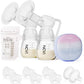 NCVI Double Electric Breast Pump 8122, Portable Milk Breastfeeding Pump with 4 Modes 9 Levels, Hospital-Grade Suction 280mmHg wi