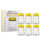 Breastmilk Bottles 6Pc Set With Leak Proof Lids By Max Strength Pro, 6.Oz 180Ml Reusable Wide Neck Bottles Best For Breast Milk