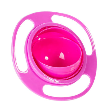 Magic Gyro Bowl 360 Degree Rotate Spill-Proof Bowls With Lid Plastic Creative Dishes Practice Feeding Bowls