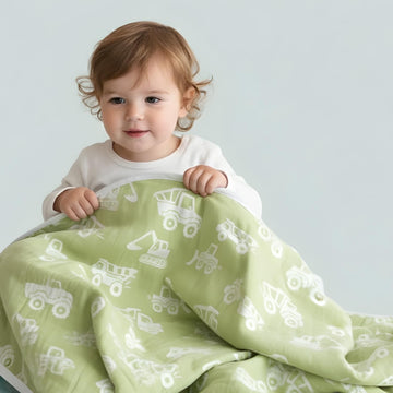 TIDY SLEEP Yarn Dyed Kids Blanket (140 100 cm) | UltraSoft Cozy FourLayer Design for Infants Toddlers & Kids Upto 2 to 6 Years