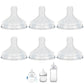Silicone Nipple for Philips Avent Natural Baby Bottles and Natural Trainer Sippy Cup, Slow Flow (Flow 2), 0m+, 6 Count