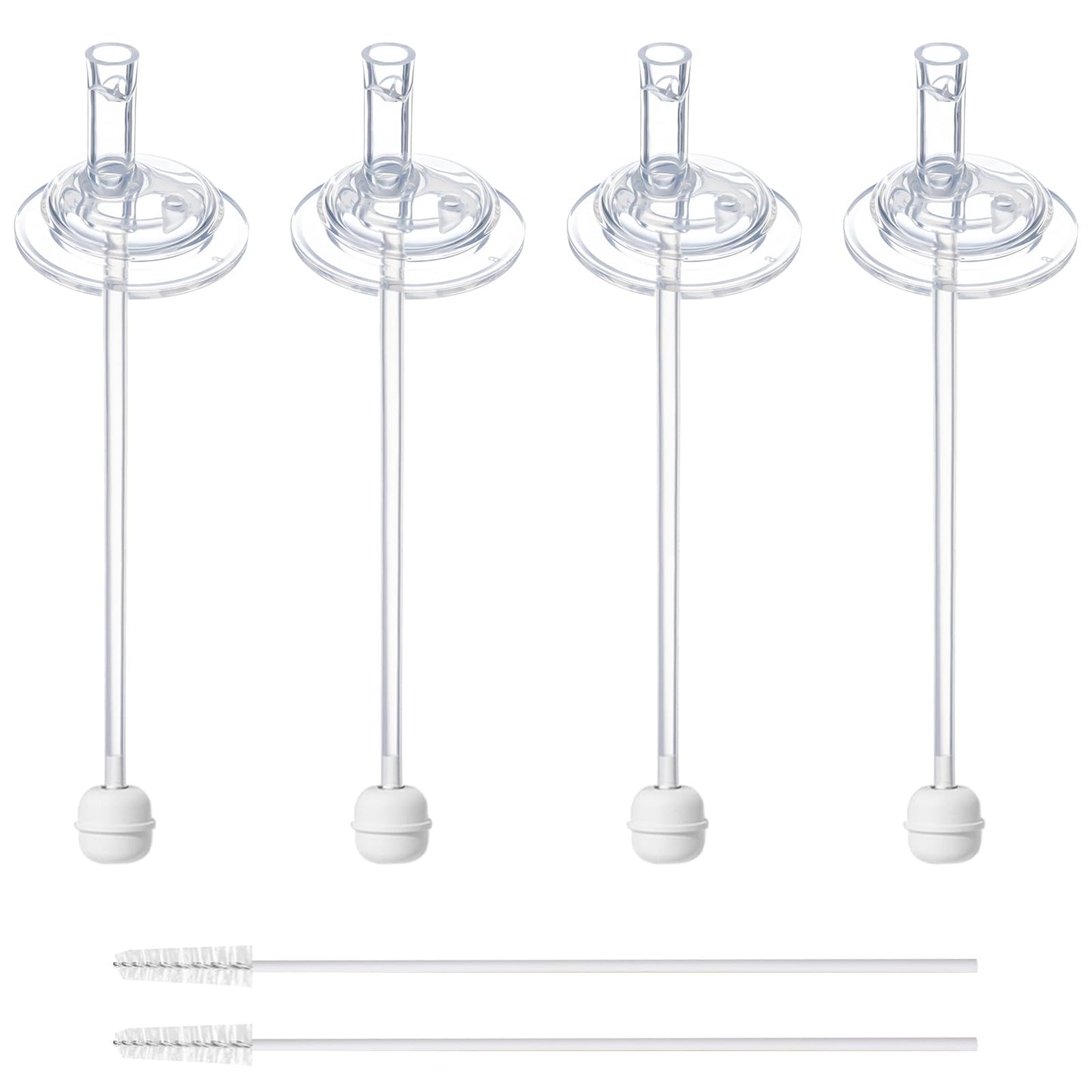 4 Pack Replacement Weighted Straw For Grosmimi, Stage1, Straw Brush Included