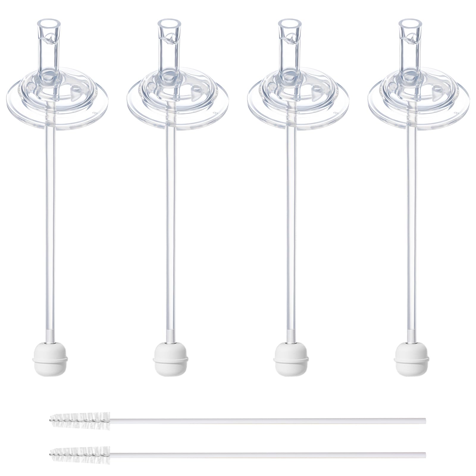 4 Pack Replacement Weighted Straw For Grosmimi, Stage1, Straw Brush Included