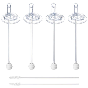 4 Pack Replacement Weighted Straw For Grosmimi, Stage1, Straw Brush Included