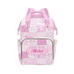 Custom Flamingo Baby Diaper Bag with Name - Personalized Nursing Travel Tote Backpack for Mom or Dad, Custom Name Baby Daypack G