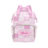 Custom Flamingo Baby Diaper Bag with Name - Personalized Nursing Travel Tote Backpack for Mom or Dad, Custom Name Baby Daypack G