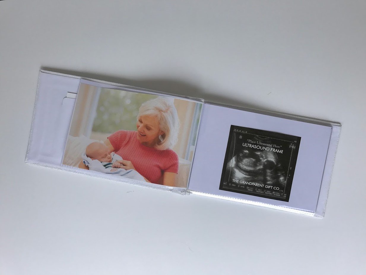 Grandparent Gifts 1St Granddaughter Brag Book White Faux-Suede Hold 32 4X6 Image