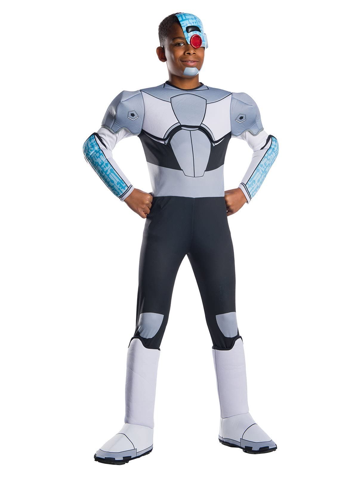 Rubies 279462 Halloween Teen Titan Go Movie Boys Deluxe Cyborg Costume  Small