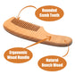 Wooden Baby Hair Brush And Comb Set, 3Pcs Natural Soft Goat Bristles Brush Cradle Cap Comb Baby Shower Scrubber Perfect Scalp Gr