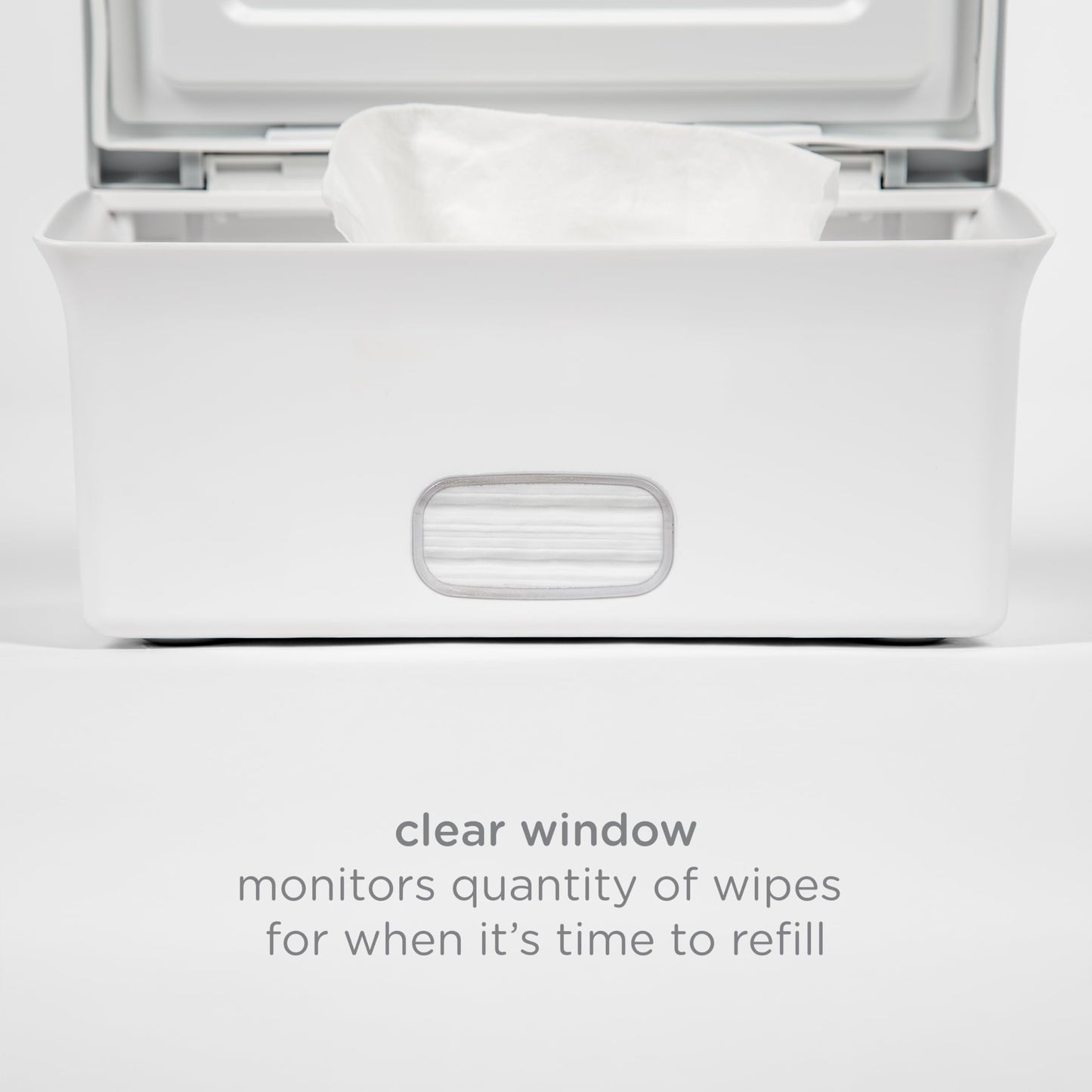 Ubbi Baby Wipes Dispenser With Weighted Plate And Secure Seal, Nursery And Baby Registry Essential To Keep Wipes Fresh, Open Wat