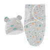 Merishopp Newborn Swaddle Wraps Wrap Hat Babies Infant Blanket for Newborn Girls Gifts Gray Giraffe