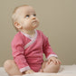 Babysoy Baby Girls Kimono Bodysuit A, Blossom, 3-6 Months