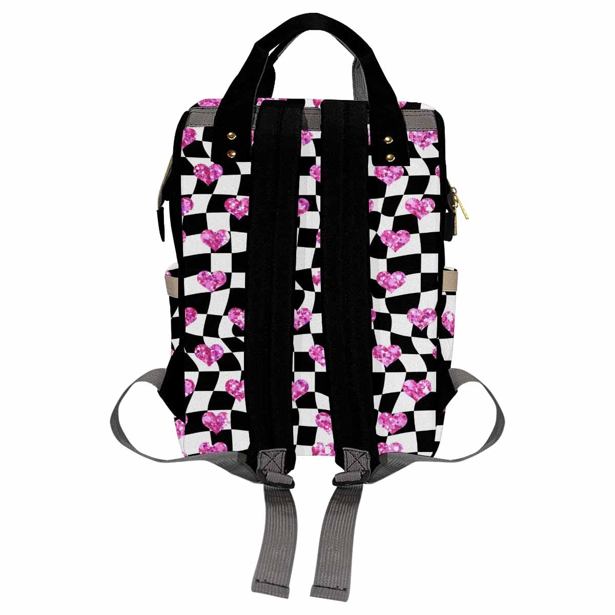 Customized School Bag With Name, Large Capacity Waterproof Diaper Bag, Personalized Monogram Nappy Backpack With Thermal Pockets