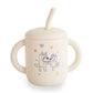 mushie x Bluey 100% Silicone Training Cup & Straw for Toddlers | 6 Months+ (Bluey Ivory)