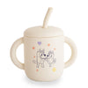mushie x Bluey 100% Silicone Training Cup & Straw for Toddlers | 6 Months+ (Bluey Ivory)