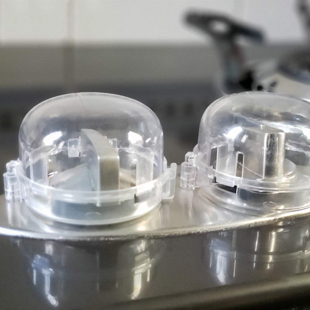 Toyandona Clear Stove Knob Covers 5Pcs Universal Oven Stove Gas Knob Cover Child Safety Children Kitchen Stove Gas Knob Covers P
