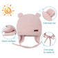 Baby Toddler Winter Beanie Warm Boys Girls Earflap Hat Infant Knit Caps Cute Bear Soft Cotton Lining For 0-36M (Pink, S(0-6M))