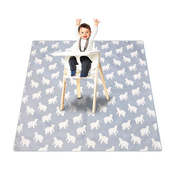 Splat Mat For Under High Chair/Arts/Crafts, Washable Baby Spill Mat Waterproof Anti-Slip Floor Splash Mat, Portable Play Mat And