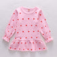 Gliglittr Toddler Baby Girls Clothes Set Valentine'S Day Heart Print Long Sleeve Ruffle T-Shirt+Pants Kids 2Pcs Outfits (Pink, 2