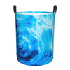Pevtufa Blue Shell Foldable Laundry Basket Organizer,Fabric Clothes Toy Storage Basket Nursery Hamper Storage Bin For Household 