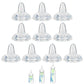 Sippy Nipple for Dr. Brown's Narrow Bottle & Sippy Spout Bottle, Soft 100% Silicone Baby Bottle Straw Nipple, 6m+, 10 Count