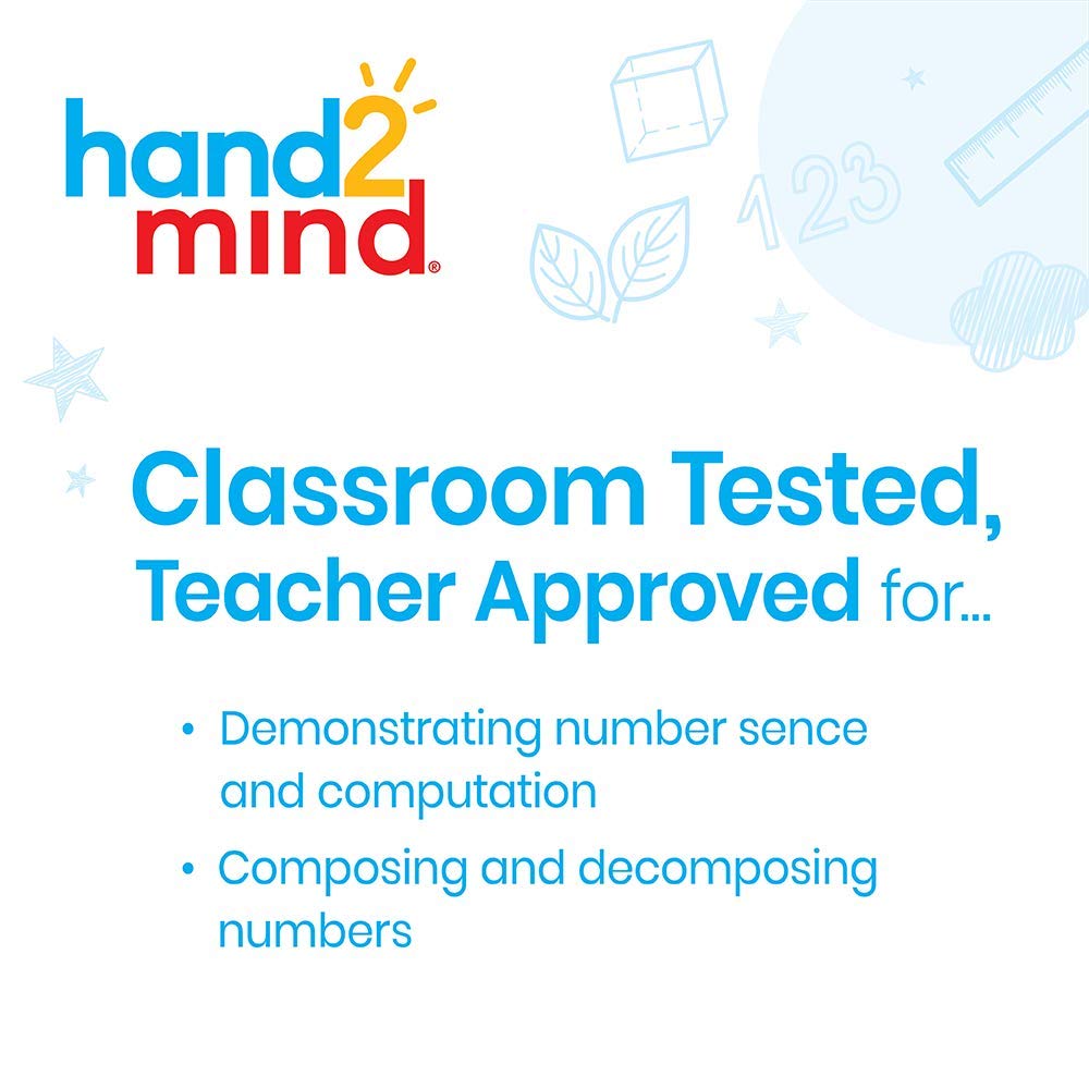 hand2mind Foam RekenRods Ten Frame Boards, Subitizing Math Games, Ten Frame Math Manipulatives, Counting Manipulatives, 10 Frame